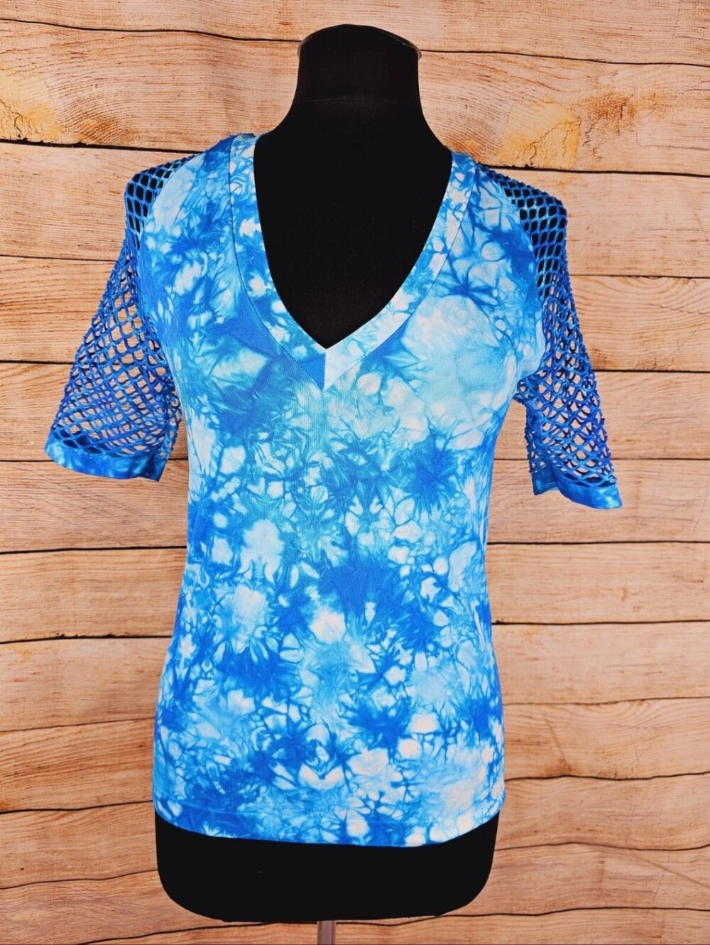 Venus Tie Dye Mesh Sleeve Swim Shirt Size Large